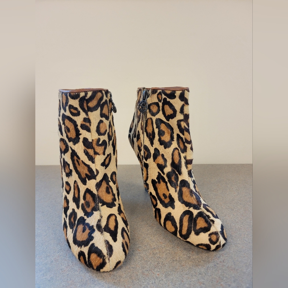 Sam Edelman Leopard Animal Print Ankle Boots